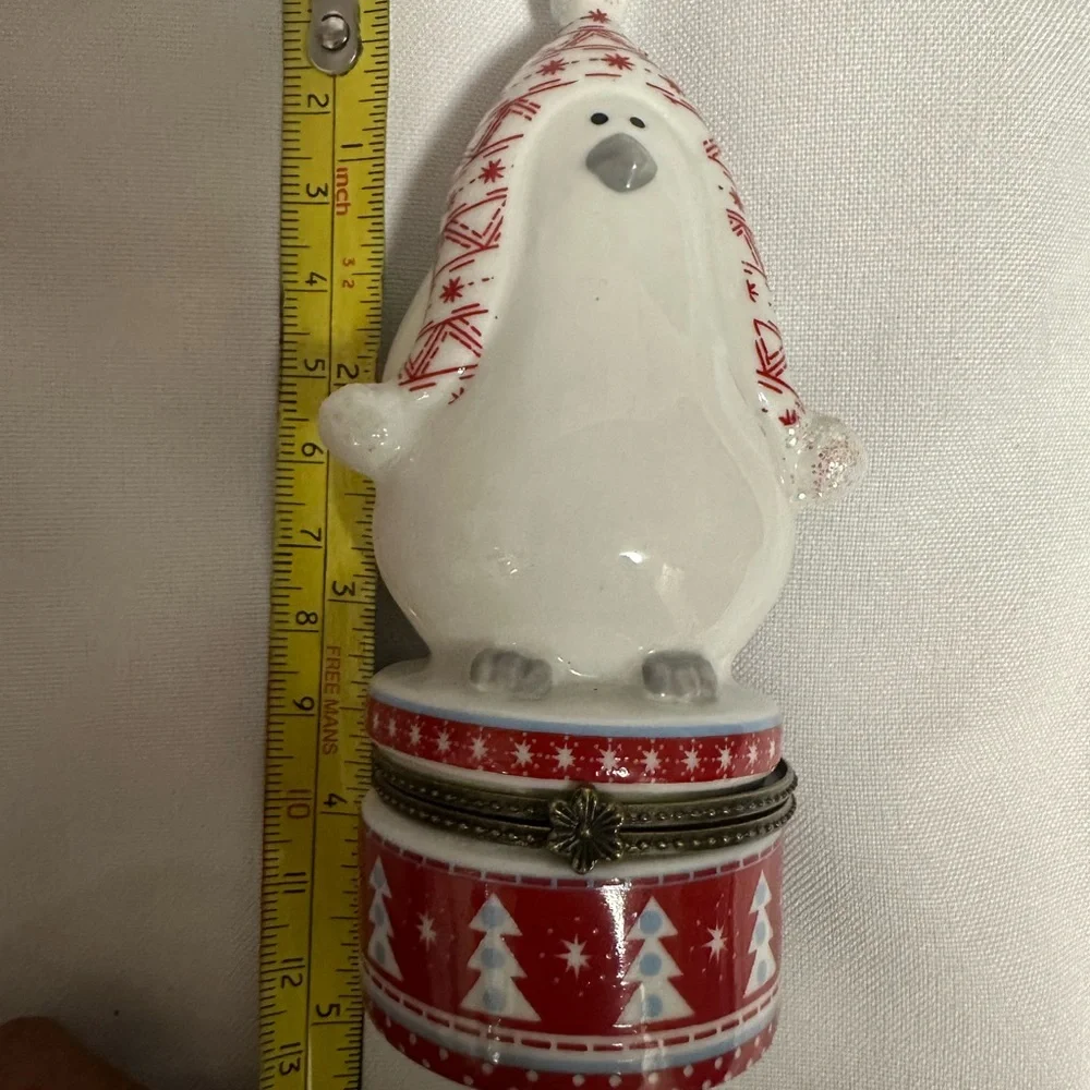 Pier 1 Red Ceramic Holiday Box 2 PCs new without tag